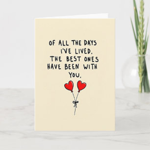 Best Days With You Love Card