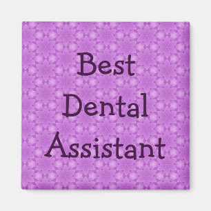 Best Dental Assistant Purple Pattern W1968 Magnet