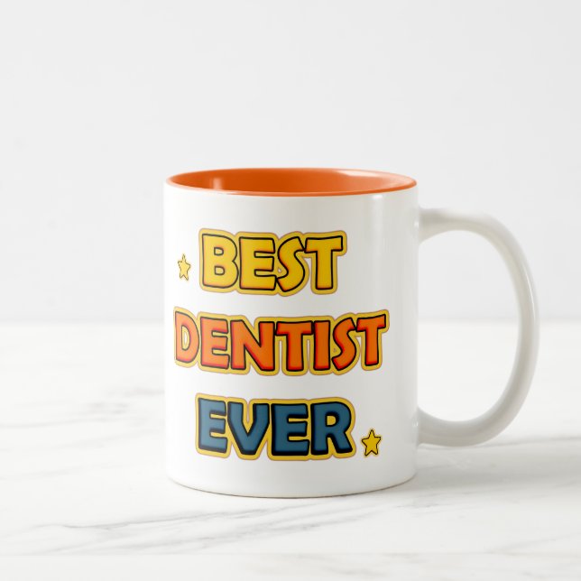 Best Dentist ever Two-Tone Coffee Mug (Right)