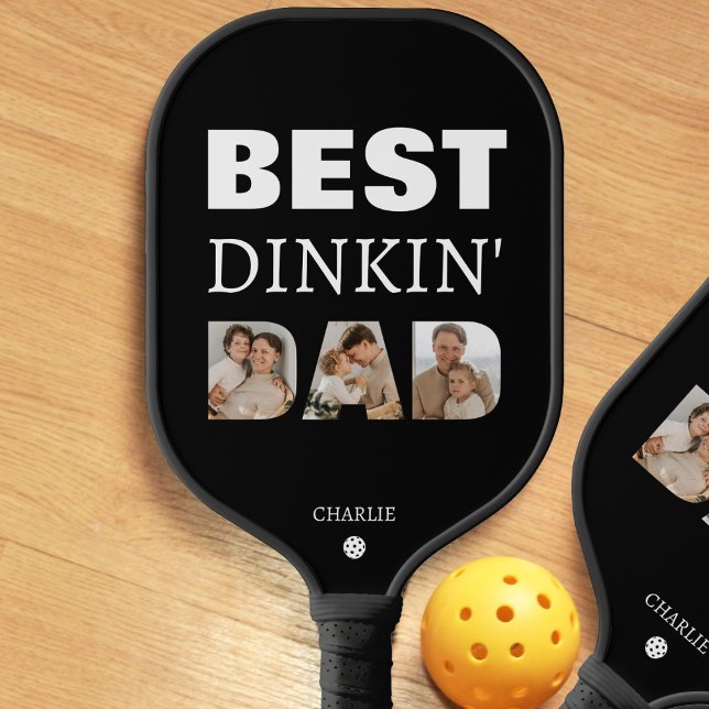 Best Dinkin Dad Photo Collage Father's Day Pickleball Paddle (Best Dinkin Dad Photo Collage Father's Day Pickleball Paddle
)
