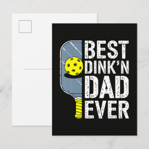 Best Dink'N Dad Ever Pickleball Invitation Postcard