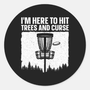 Best Disc Golf Art For Men Women Disc Golfer Disc Classic Round Sticker