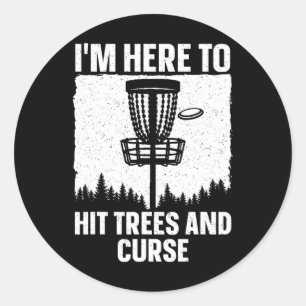 Best Disc Golf Art For Men Women Kids Disc Golfer Classic Round Sticker