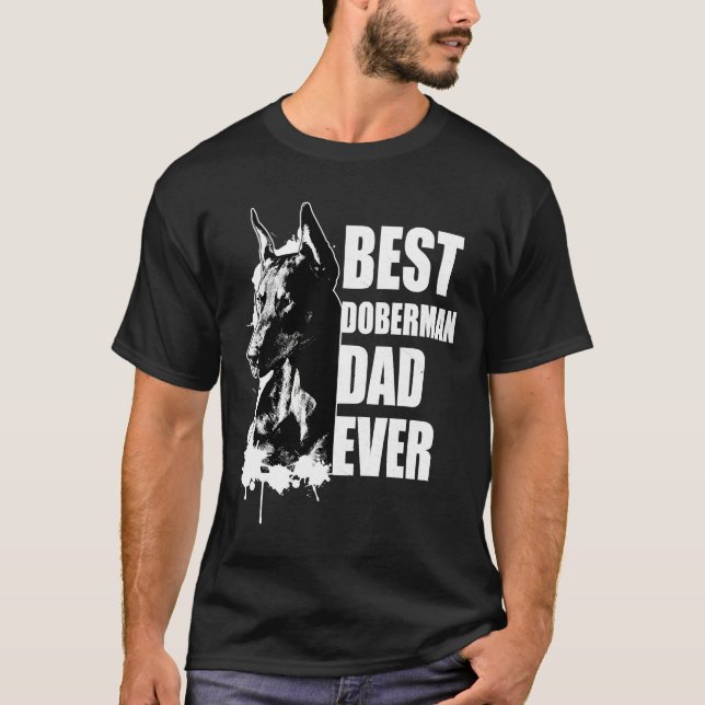 Best Doberman Dad Mens Doberman Pinscher T-Shirt (Front)