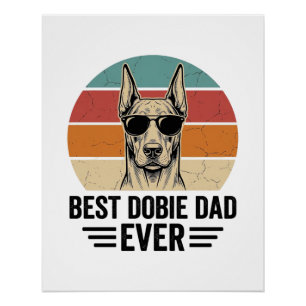 Best Dobie Dad Ever Vintage Doberman Shirt_1 Poster