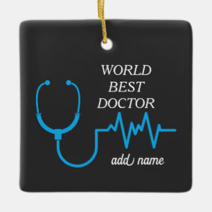 Best Doctor Ever Appreciation Personalised Gifts Ceramic Ornament