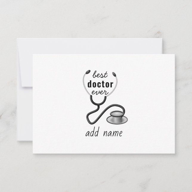 Best Doctor Ever Appreciation Thank You Doctor Card (Front)