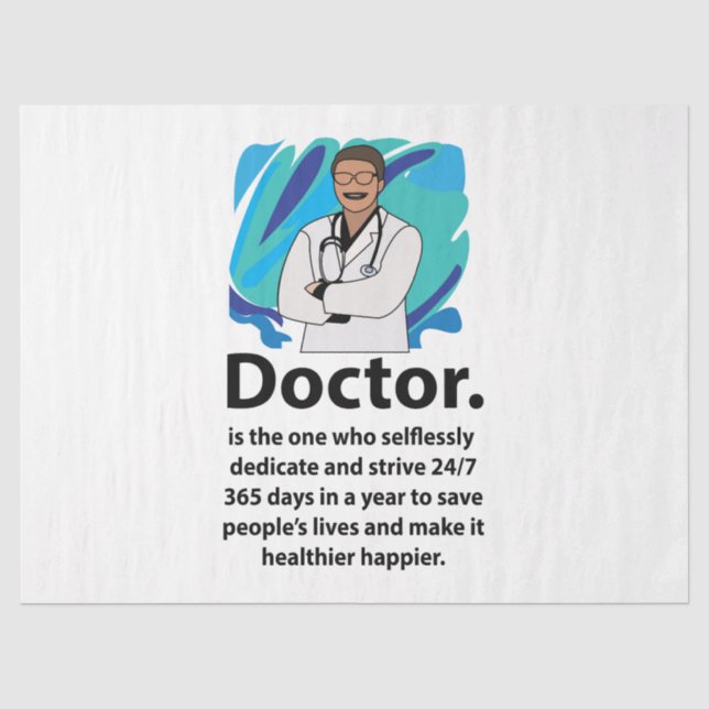 Best Doctor Ever Appreciation  Tissue Paper (Front)