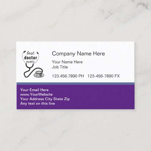 Best Doctor Ever Appreciation World’s Greatest Doc Business Card (Front)