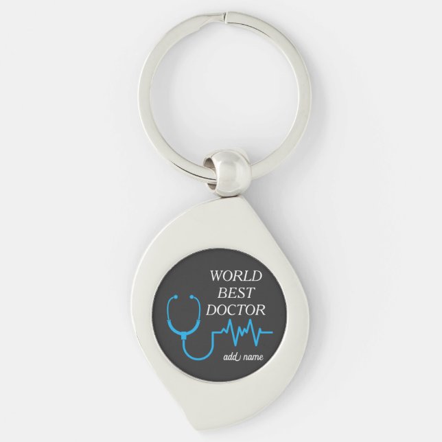 Best Doctor Ever Appreciation World’s Greatest Doc Key Ring (Front)