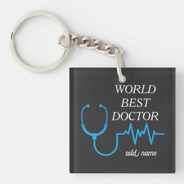 Best Doctor Ever Appreciation World’s Greatest Doc Key Ring (Front)