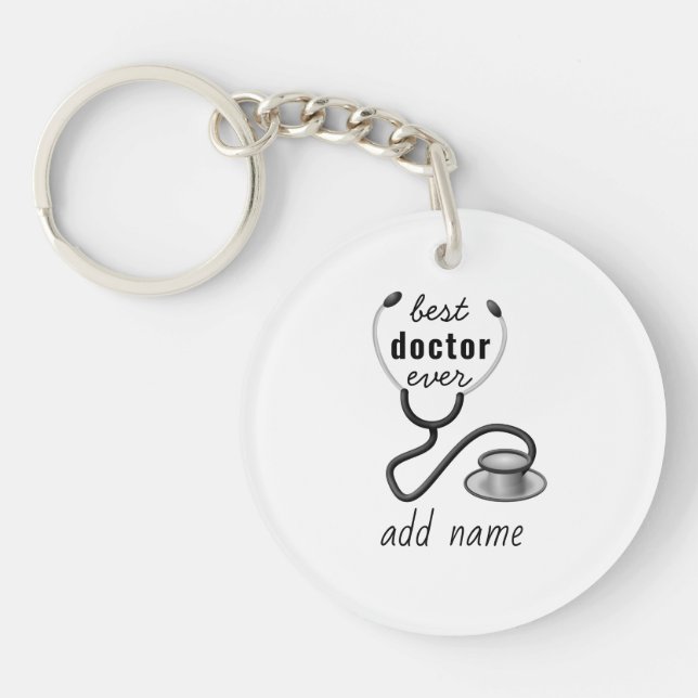 Best Doctor Ever Appreciation World’s Greatest Doc Key Ring (Front)