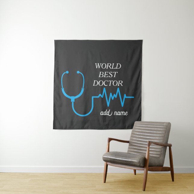 Best Doctor Ever Appreciation World’s Greatest Doc Tapestry (In Situ)