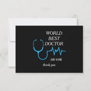 Best Doctor Ever Appreciation World’s Greatest Doc Thank You Card