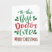 Best Doctor Ever Merry Christmas Typography