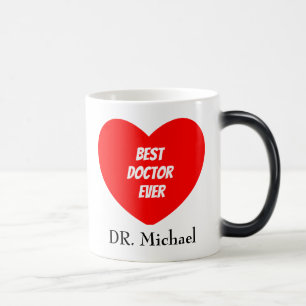 Best Doctor Ever Red Heart Physician appreciation Magic Mug