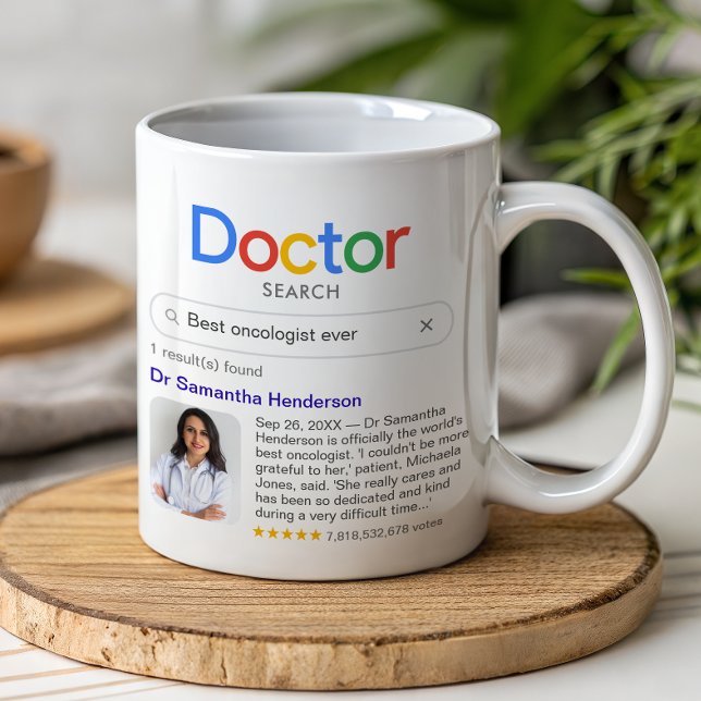 Best Doctor Ever Search With Photo & Message Coffee Mug (Creator Uploaded)