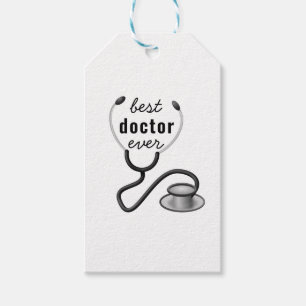 Best Doctor Ever Stethosco Physician Graduation Gift Tags