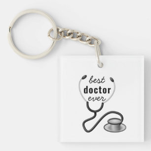 Best Doctor Ever Stethoscope Physician Key Ring