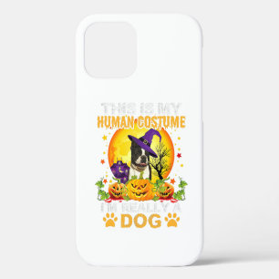 Best Dog Boston Terrier Pumpkins Costume Halloween iPhone 12 Pro Case