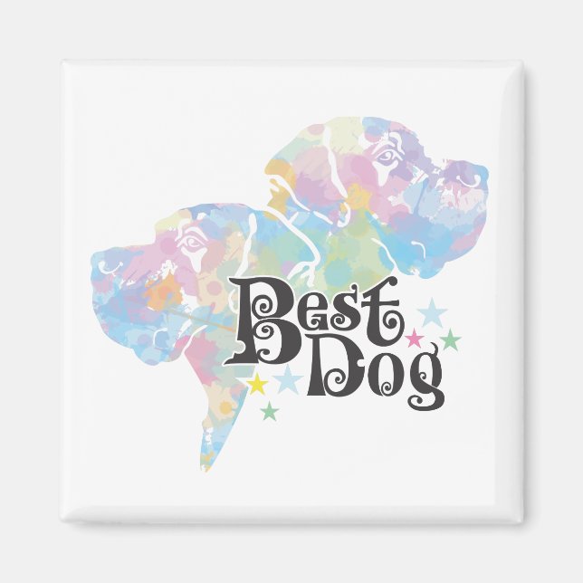 Best Dog "coloured" Magnet (Front)