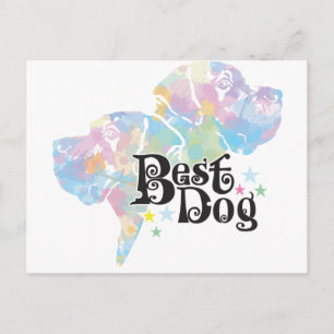 Best Dog "coloured" Postcard