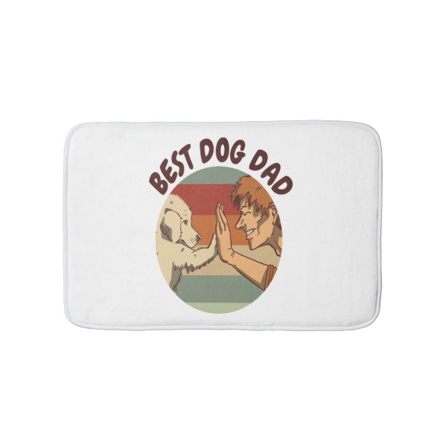 Best Dog Dad  Bath Mat (Front)