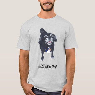 Best Dog Dad, Black and White Pug Tees