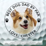 BEST DOG DAD BY PAR Paw Print Photo Golf Balls<br><div class="desc">Easily create personalised pet photo golf balls for the special golfer with the suggested sample title BEST DOG DAD BY PAR and your custom text underneath your photo of the best dog. All text is editable to change as desired. Memorable photo gift for him on his birthday, for Father's Day...</div>