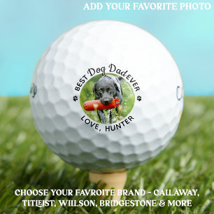 Best DOG DAD By Par Personalised Paw Prints Photo Golf Balls