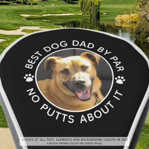 BEST DOG DAD BY PAR Photo Funny Custom Colours Golf Head Cover