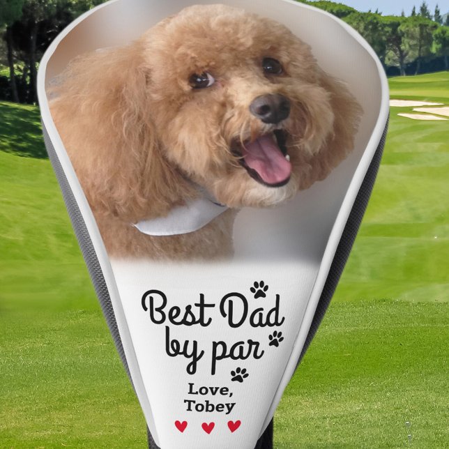 Best Dog Dad By Par Photo Name Paw Print Create Golf Head Cover (Best Dog Dad By Par Photo Name Paw Print Create Golf Head Cover)