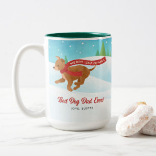 Best Dog Dad Chihuahua Snowy Christmas Mug