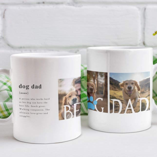 Best Dog Dad Definition | Three Photo Coffee Mug (Creator Uploaded)