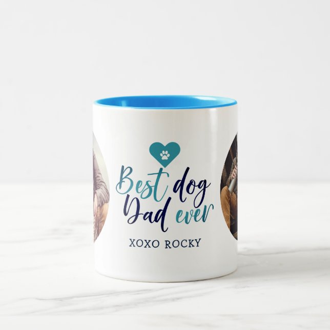 Best Dog Dad Ever 2-Photo Mug (Center)