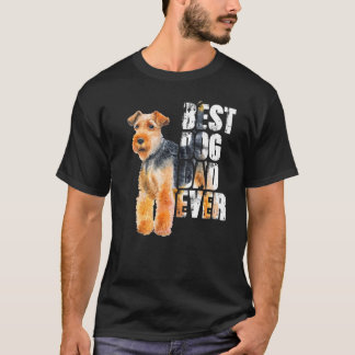 Best Dog Dad Ever Airedale Dog T-Shirt