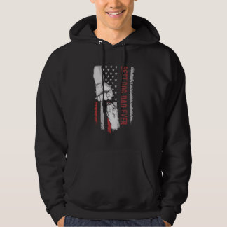 Best Dog Dad Ever American Flag     for Best Fathe Hoodie