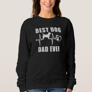 Best Dog Dad Ever Cairn Terrier Heartbeat Paw Pupp Sweatshirt