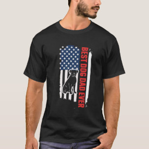 Best Dog Dad Ever Cane Corso Lover USA Flag T-Shirt