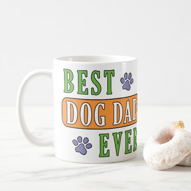 Best Dog Dad Ever Coffee Mug (With Donut)
