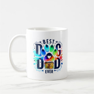 Best Dog Dad Ever Custom Dog Photo Coffee Mug
