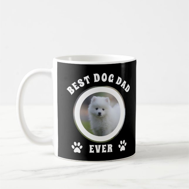 Best Dog Dad Ever Custom Photo Personalised Coffee Coffee Mug (Left)