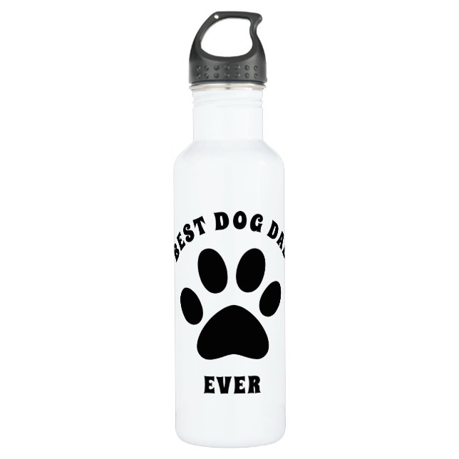 Best Dog Dad Ever Custom Text Personalised 710 Ml Water Bottle (Front)