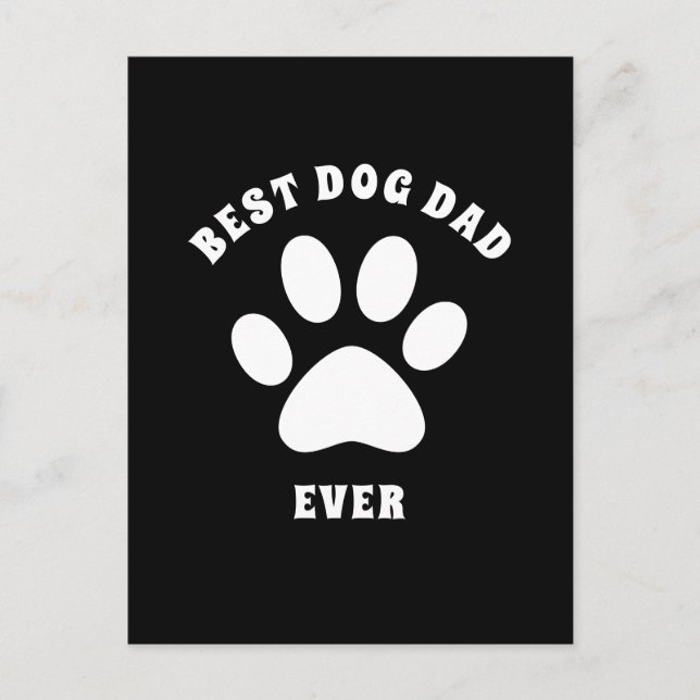 Best Dog Dad Ever Custom Text Personalised Postcard (Front)