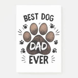 Best Dog Dad Ever – Cute Paw Print Dog Lover Post-it Notes