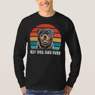 Best Dog Dad Ever Cute Rottweiler Retro Vintage T-Shirt