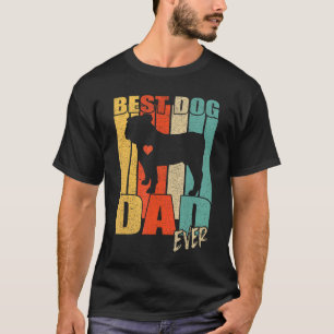 Best Dog Dad Ever English Bulldog Fathers Day Vint T-Shirt
