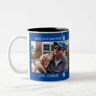 Best Dog Dad Ever Father's Day Custom Photo  Two-T Two-Tone Coffee Mug