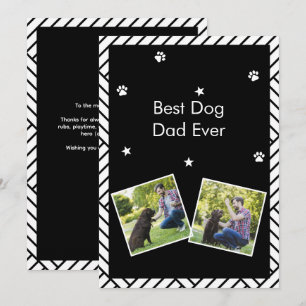 Best Dog dad ever father's day greeting card
