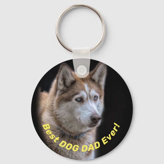 Best Dog Dad Ever Father's Day Key Ring (Front)